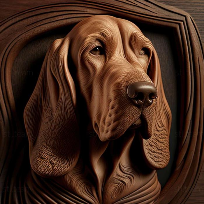 3D model Bloodhound dog (STL)